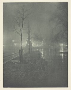 Nuit pluvieuse, Columbus Circle, New York - William A. Fraser
