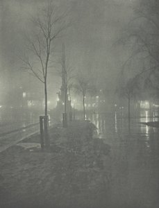 Nuit pluvieuse, Columbus Circle, New York - William A. Fraser