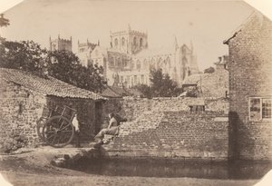 Cathédrale de Ripon vue du sud-est, près de la rivière Skell, v. 1855 (photo) - William A. Pumphrey