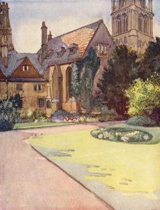 La Cathédrale de Christ, anciennement St Frideswyde, depuis le jardin du chanoine - William Ainsworth Wildman