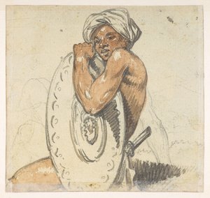 Jeune homme avec un bouclier (d