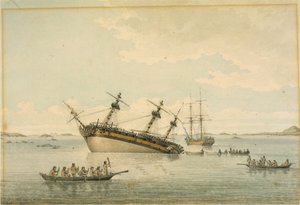 La découverte sur les rochers, Queen Charlotte