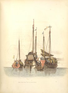 Trois navires au mouillage - William Alexander