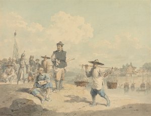 Vue de la province de Kiang-nan, Chine, prise de la nature - William Alexander