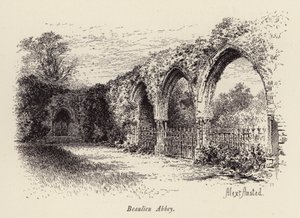 Abbaye de Beaulieu (gravure) - William Alexander Ansted