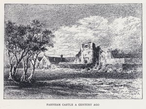 Le château de Farnham il y a un siècle