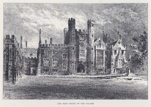 La façade principale du palais (gravure)
