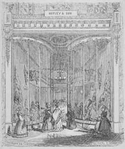Les locaux de Harvey and Son au n°9 Ludgate Hill, Ludgate Hill, City of London, 1845 - William Alfred Delamotte