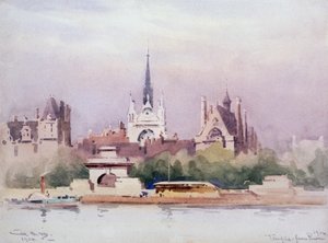 Temple depuis la rivière - William Alister Macdonald
