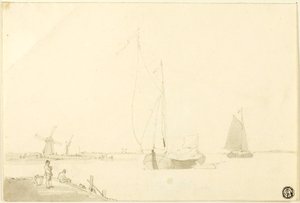 Scène de la côte néerlandaise