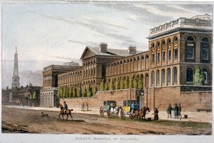 Hôpital St Luke, Old Street, Finsbury, Londres, 1815 - William Angus