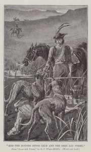 Et les chiens se tenaient sinistres et le cerf gisait raide - William Barnes Wollen