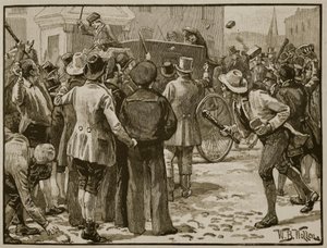 Attaque contre Sir Charles Wetherell à Bristol, illustration de 