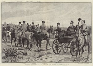 Croquis de chasse, une rencontre du Quorn à Ashby Folville