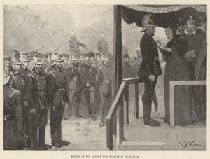 Revue des pompiers de Londres à Hyde Park - William Barnes Wollen