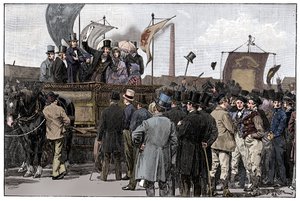 La manifestation chartiste sur Kennington Common, 1848, 1900 - William Barnes Wollen