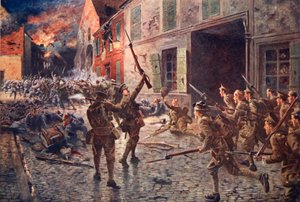 Les Gardes Coldstream à Landrecies, août 1914 - William Barnes Wollen