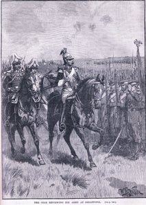 Le Tsar passant en revue son armée à Sébastopol, 1856 - William Barnes Wollen