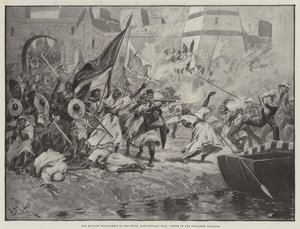 Le Tournoi militaire au Royal Agricultural Hall, Sortie de la garnison soudanaise - William Barnes Wollen