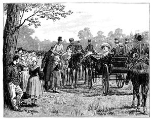La Reine à la fête dans la forêt de Saint-Germain, France, milieu-fin 19ème siècle, 1887 - William Barnes Wollen