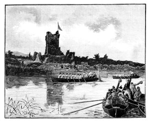 La tournée royale en Irlande, visite au château de Ross, Killarney, 1887 - William Barnes Wollen