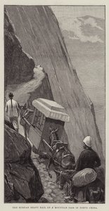 Le courrier lourd russe sur un col de montagne en Chine du Nord - William Barnes Wollen