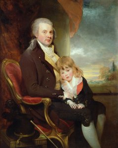 Edward George Lind et son fils, Montague - William Beechey