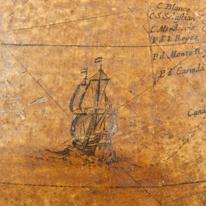 Globe terrestre anglais ancien, c.1673 - William Berry