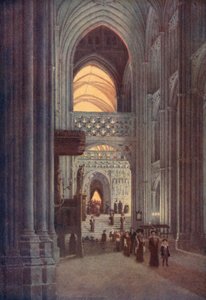 Dans la Nef de la Cathédrale de Canterbury après les Vêpres - William Biscombe Gardner