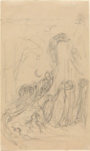 Scène de résurrection (Les gambades des fantômes) [recto] - William Blake