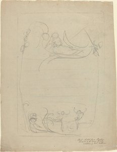 Un homme armé repoussant une femme - William Blake