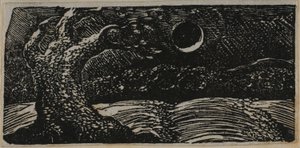 Arbre éclaté et récoltes aplaties, des Pastorales de Virgile - William Blake