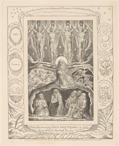 Livre de Job, Planche 14, Quand les étoiles du matin chantaient ensemble - William Blake