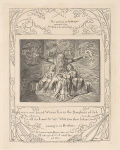 Livre de Job, Planche 20, Job et ses filles - William Blake