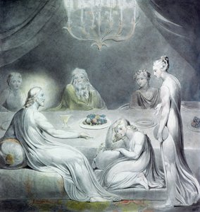 Le Christ dans la maison de Marthe et Marie ou La Madeleine pénitente - William Blake