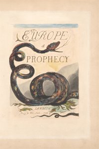 Europe. Une Prophétie, Planche 2, Page de Titre - William Blake