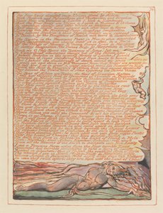 Jérusalem, Planche 74, La rage nuageuse des quatre Zoa - William Blake
