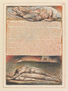 Jérusalem, Planche 94, Albion froid repose sur son rocher.... - William Blake