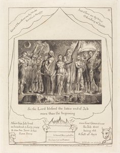 Job et sa femme restaurés à la prospérité - William Blake