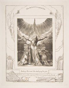 Le sacrifice de Job, des Illustrations du Livre de Job - William Blake