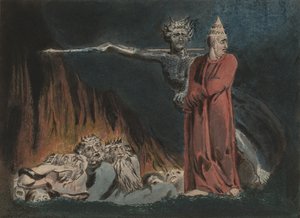 Lucifer et le Pape en enfer - William Blake