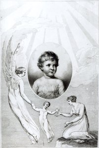 Mary Wollstonecraft Shelley (1797-1851) enfant, gravé par Robert Hartley Cromek (1770-1812) 1805 - William Blake