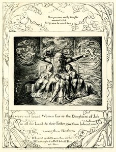 Le Livre de Job 42:15 illustré par William Blake