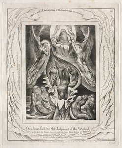 Le Livre de Job : Pl. 16, Tu as accompli le jugement des méchants - William Blake