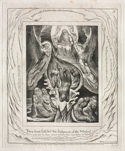 Le Livre de Job : Pl. 16, Tu as accompli le Jugement des Méchants, 1825 - William Blake