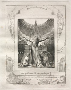 Le Livre de Job : Pl. 18, Et mon serviteur Job priera pour vous, 1825 - William Blake