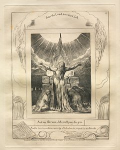 Le Livre de Job : Pl. 18, Et mon serviteur Job priera pour vous, 1825 - William Blake