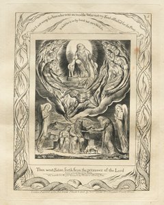 Le Livre de Job : Pl. 5, Alors Satan sortit de la présence du Seigneur - William Blake