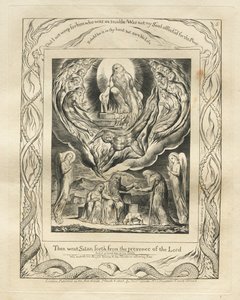 Le Livre de Job : Pl. 5, Alors Satan sortit de la présence du Seigneur, 1825 - William Blake