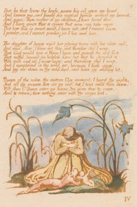 Le Livre de Thel, Planche 7, "Mais celui qui aime les humbles..." - William Blake